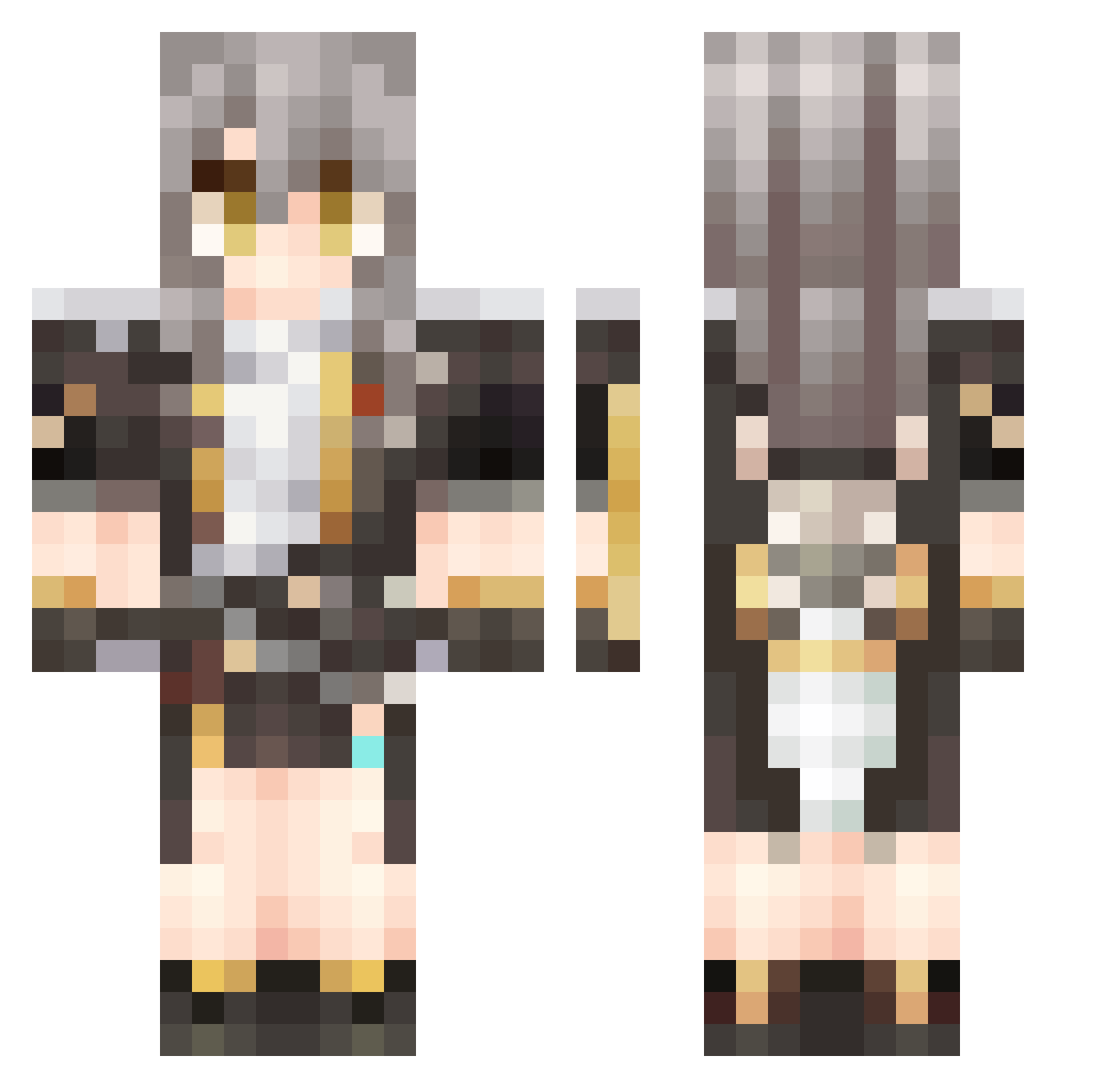 gasor1n95 Minecraft skin, front and back view