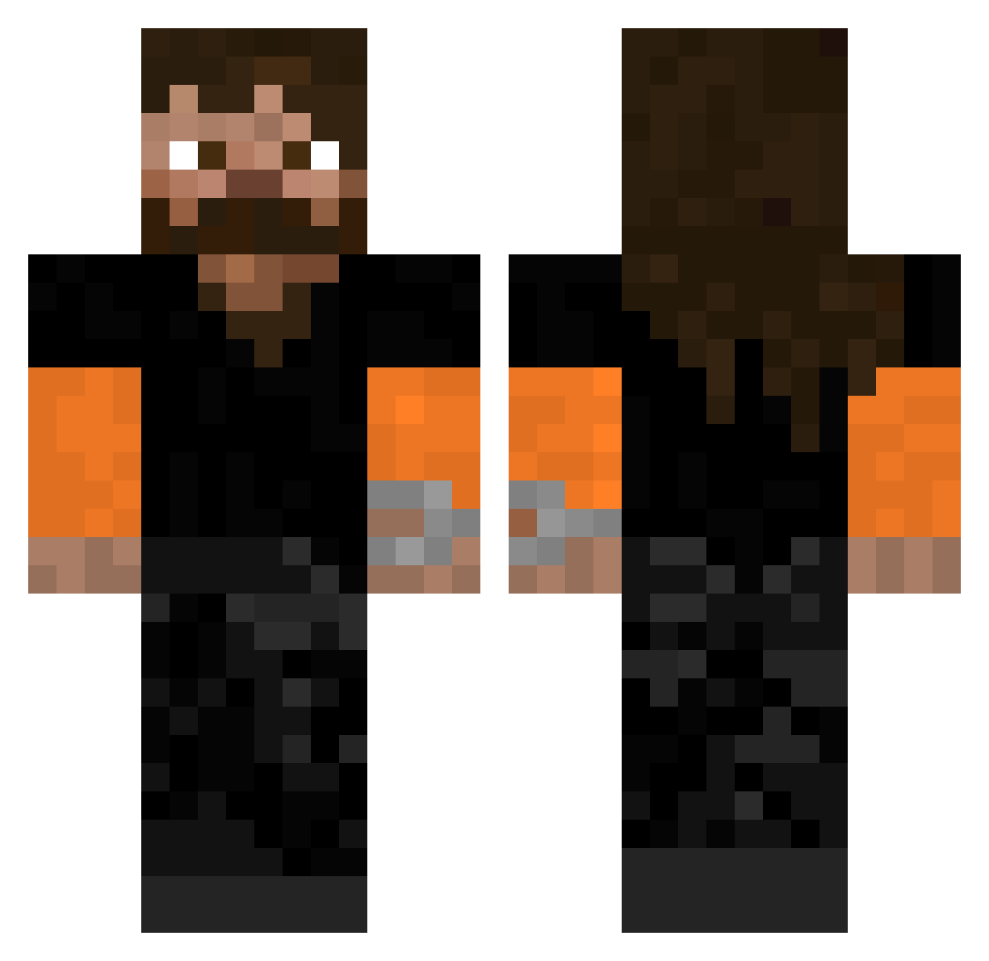waltron0 Minecraft skin, front and back view