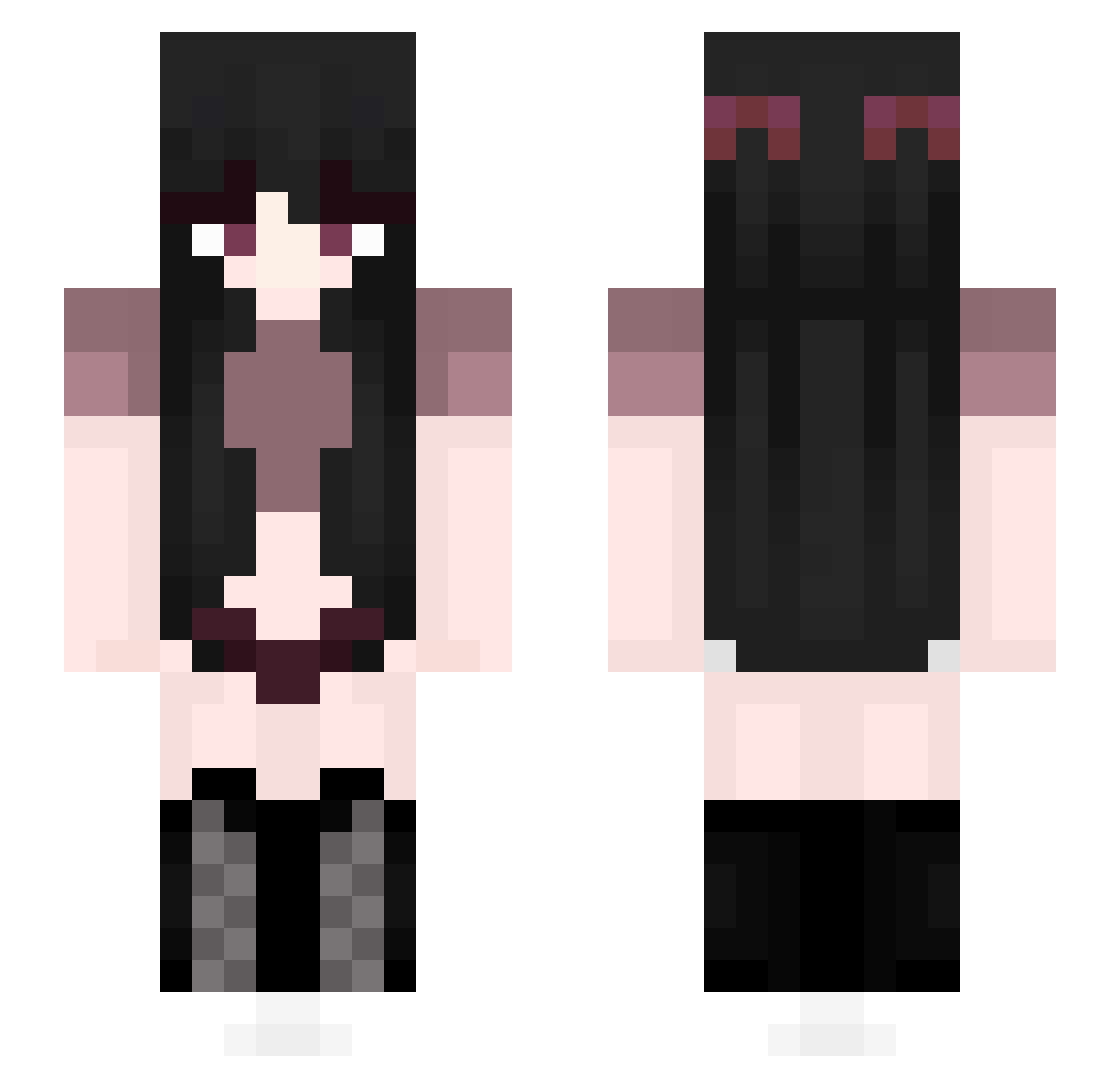 Wisoni Minecraft skin, front and back view