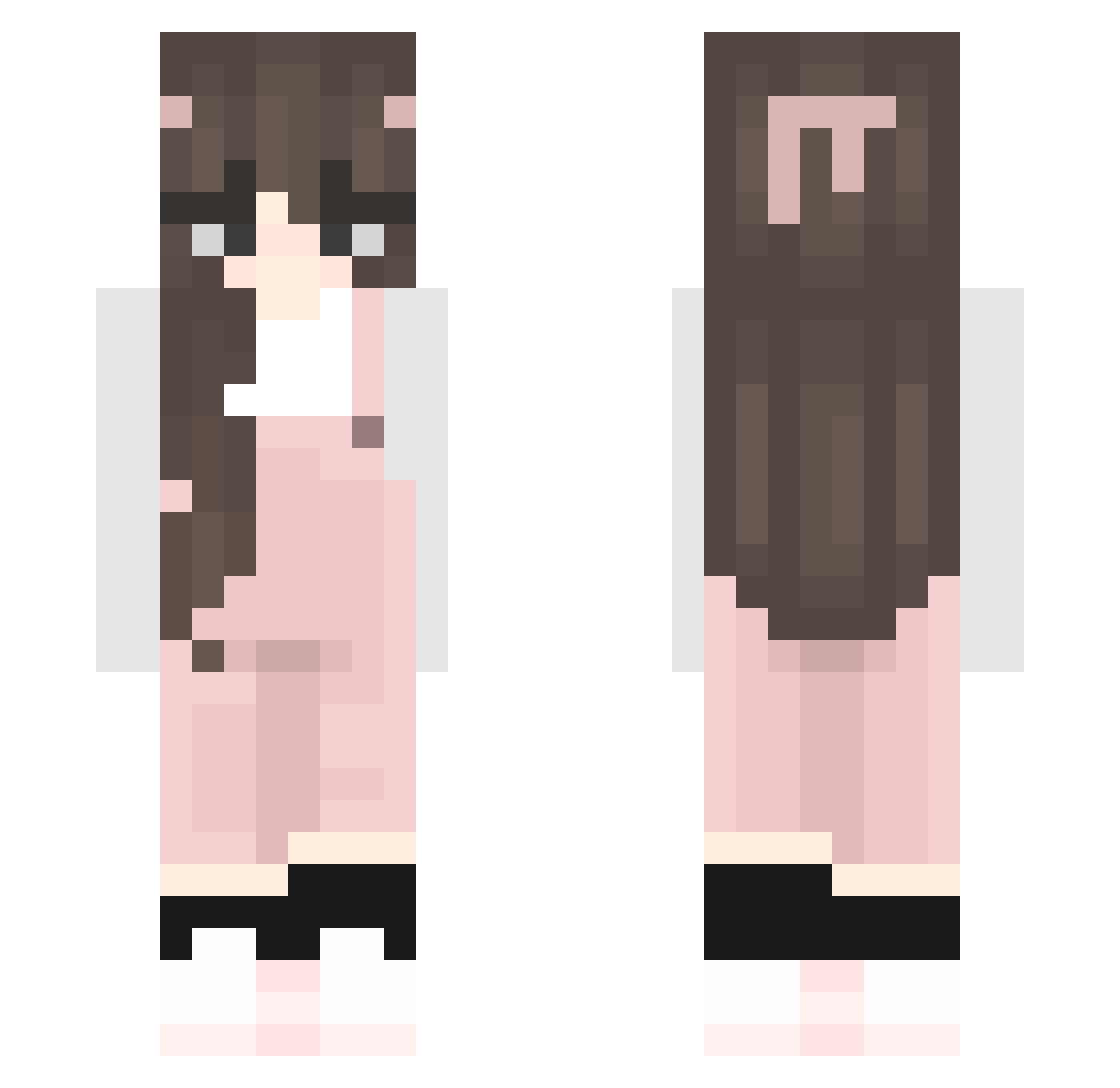 Zynalist Minecraft skin, front and back view