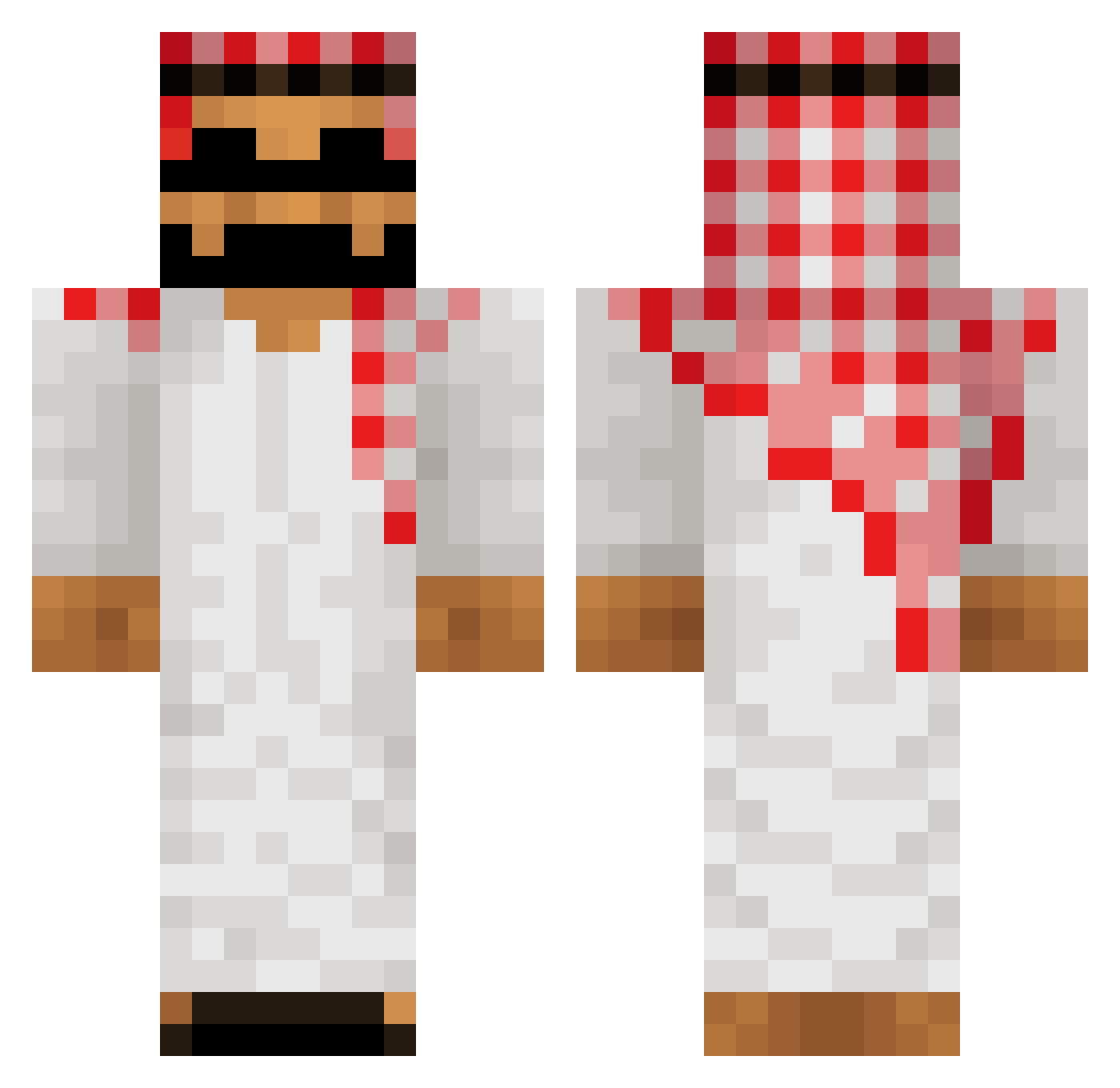 poopashtinka Minecraft skin, front and back view