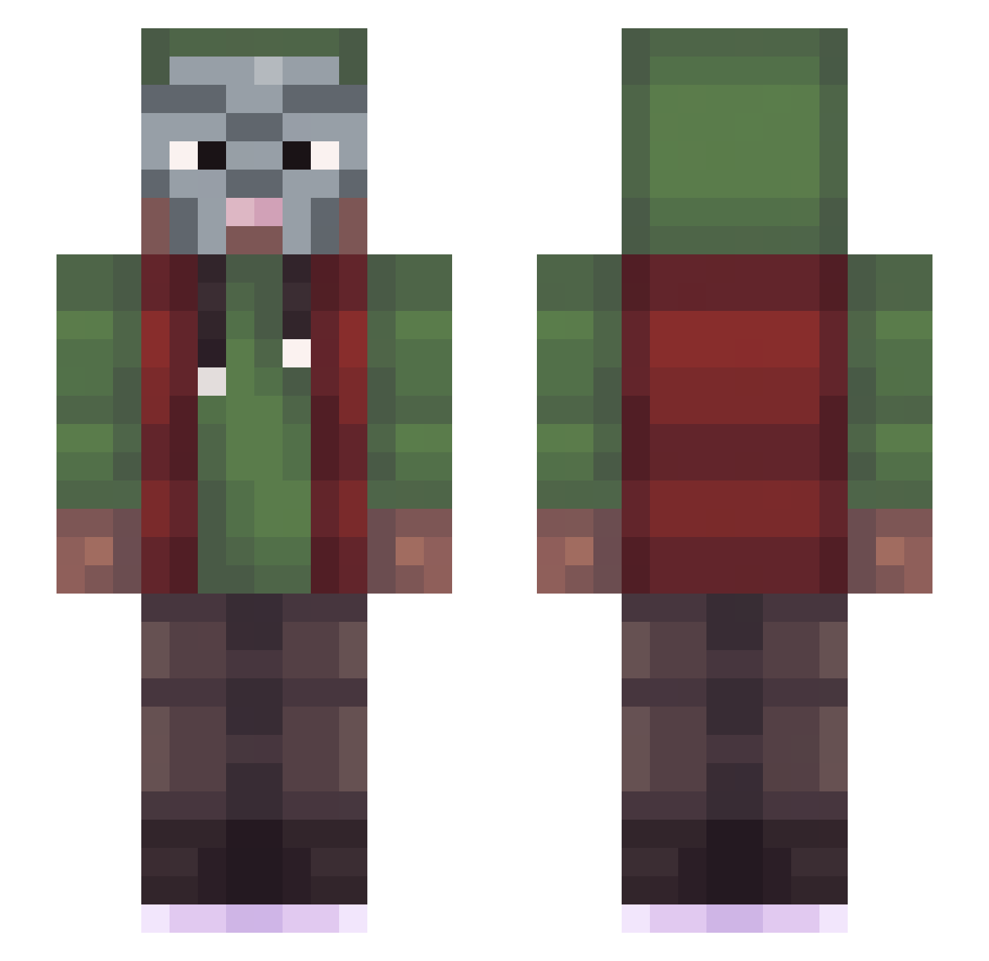 ceaguz Minecraft skin, front and back view