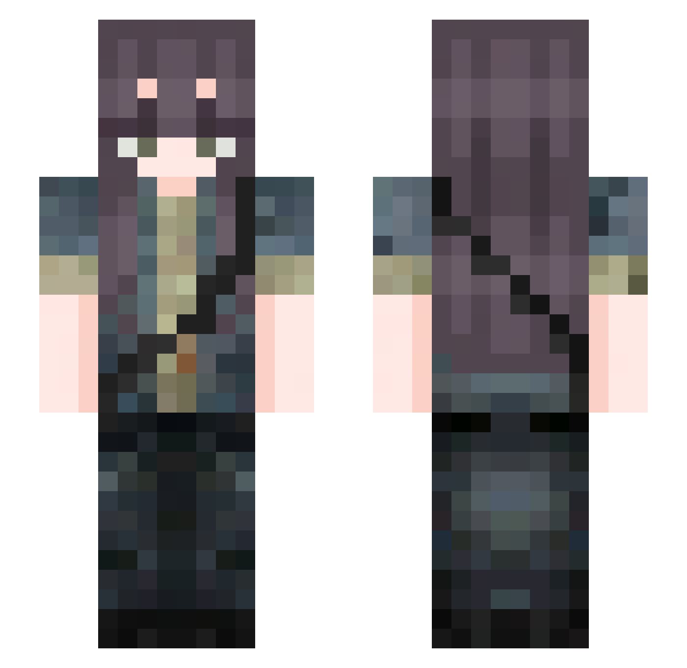 La_ZMiner Minecraft skin, front and back view