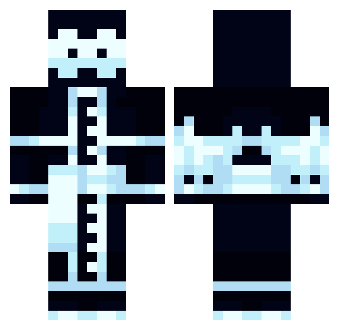 DES1DERIUM Minecraft skin, front and back view