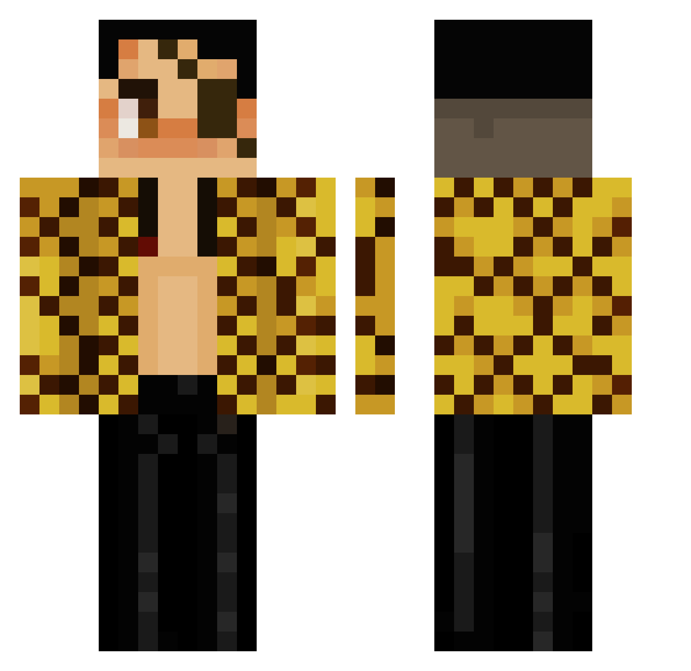 battosaiii Minecraft skin, front and back view