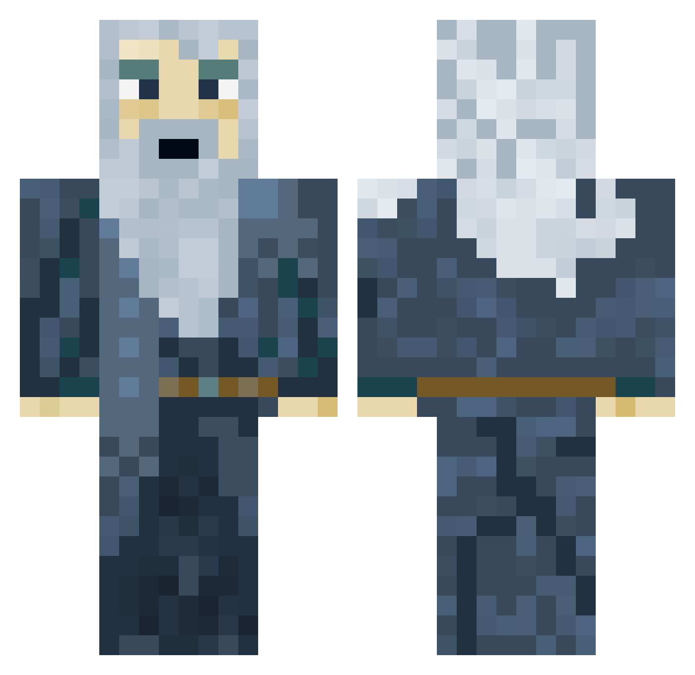 OATFarter99 Minecraft skin, front and back view