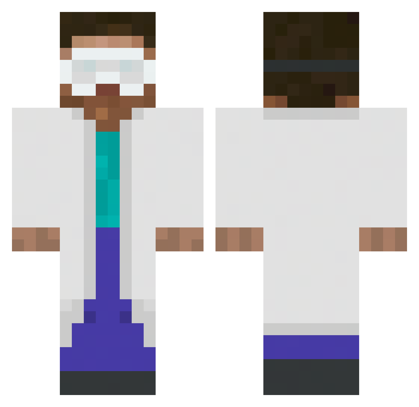 thejakenixon Minecraft skin, front and back view