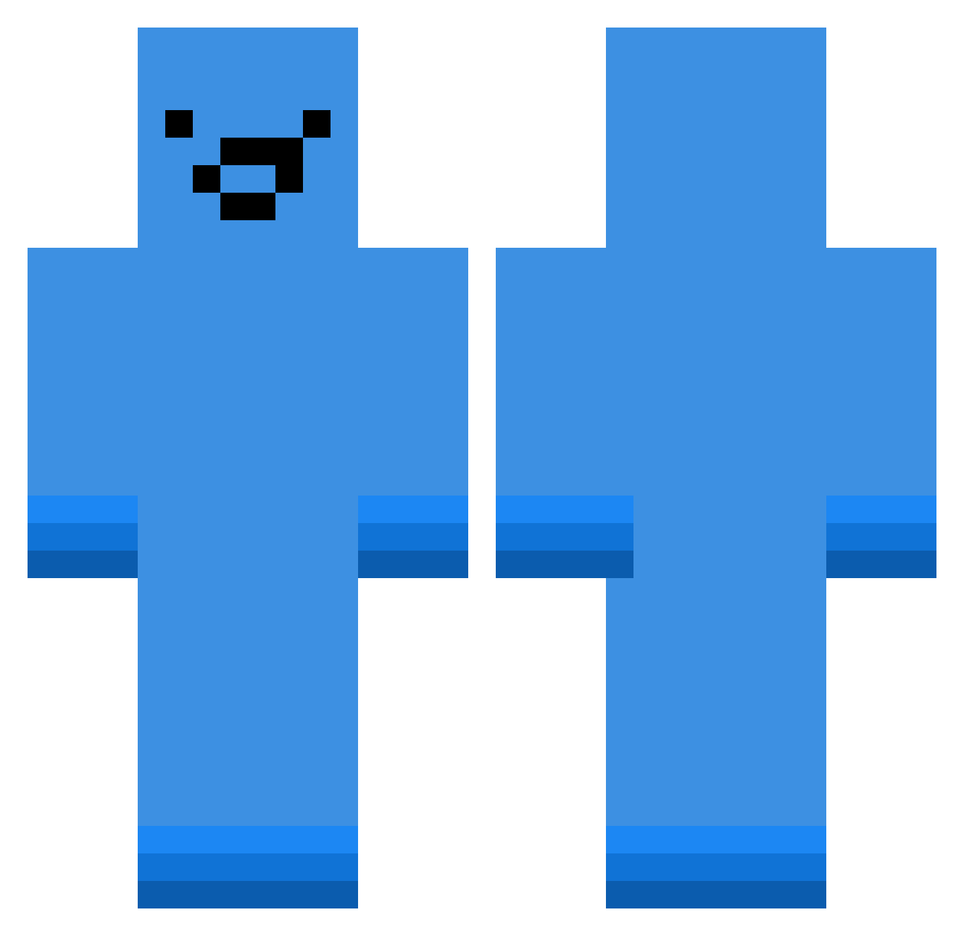 GabieMcsenderson Minecraft skin, front and back view
