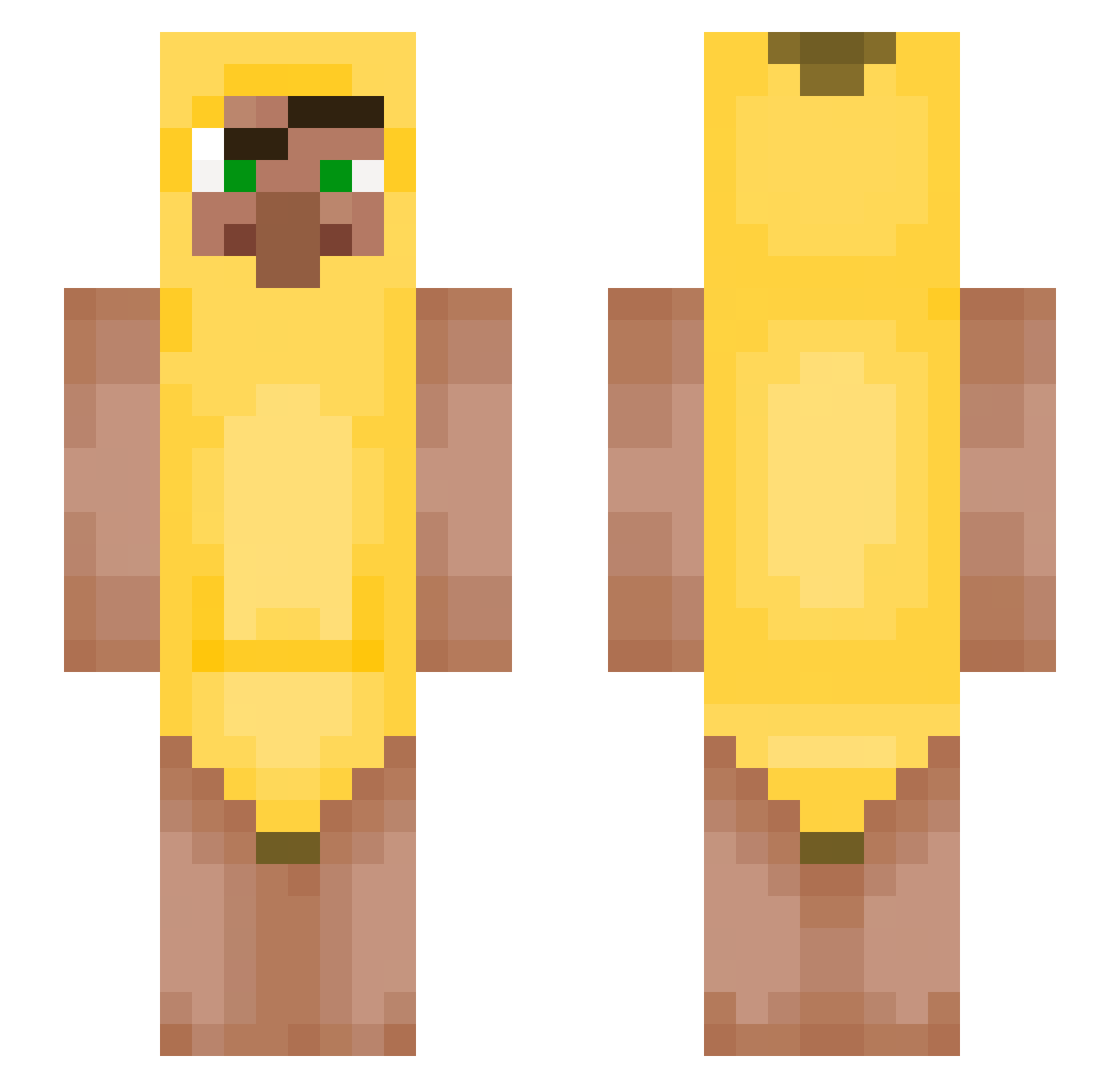Shaco27 Minecraft skin, front and back view