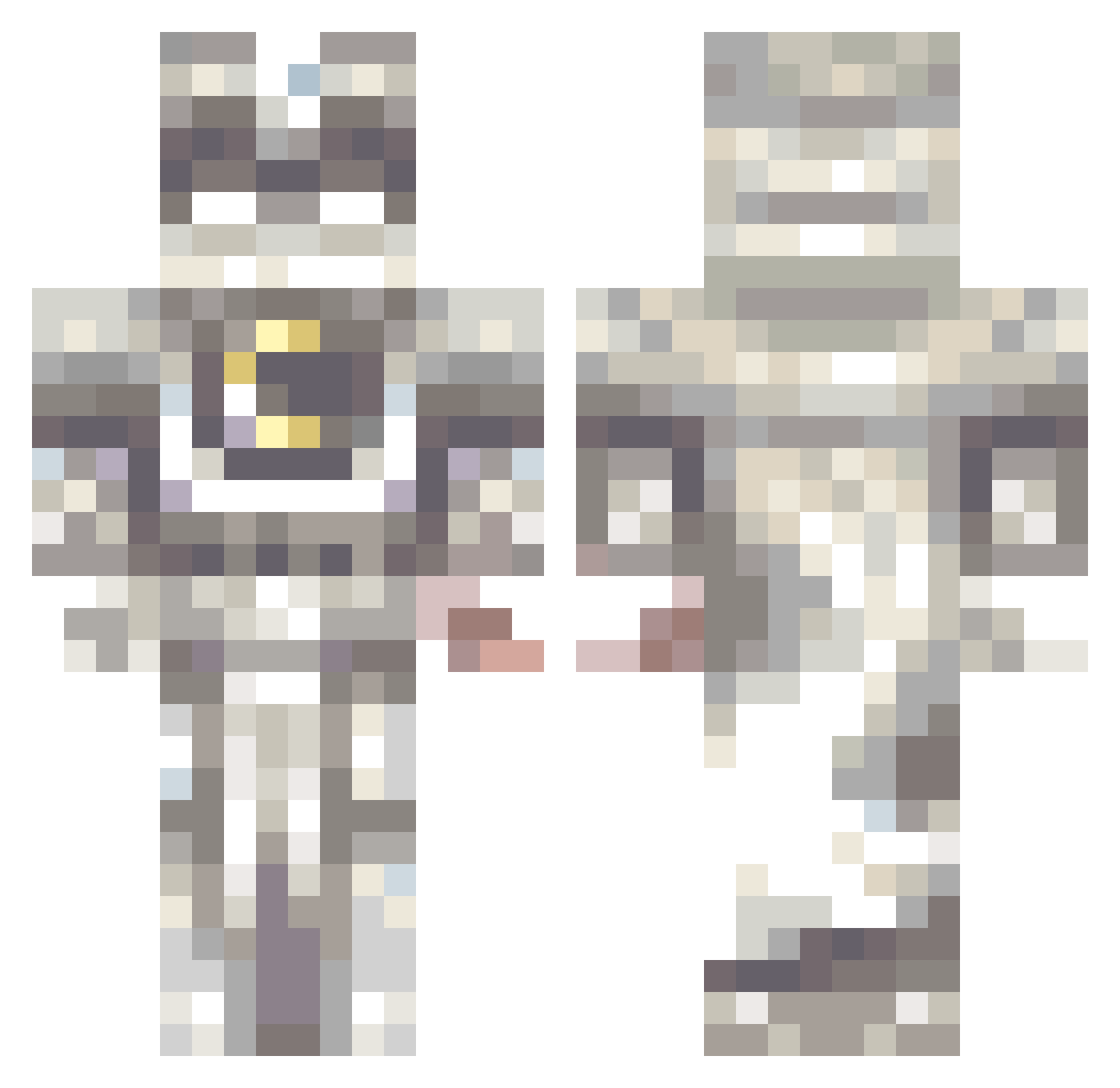 ItsCrumby Minecraft skin, front and back view