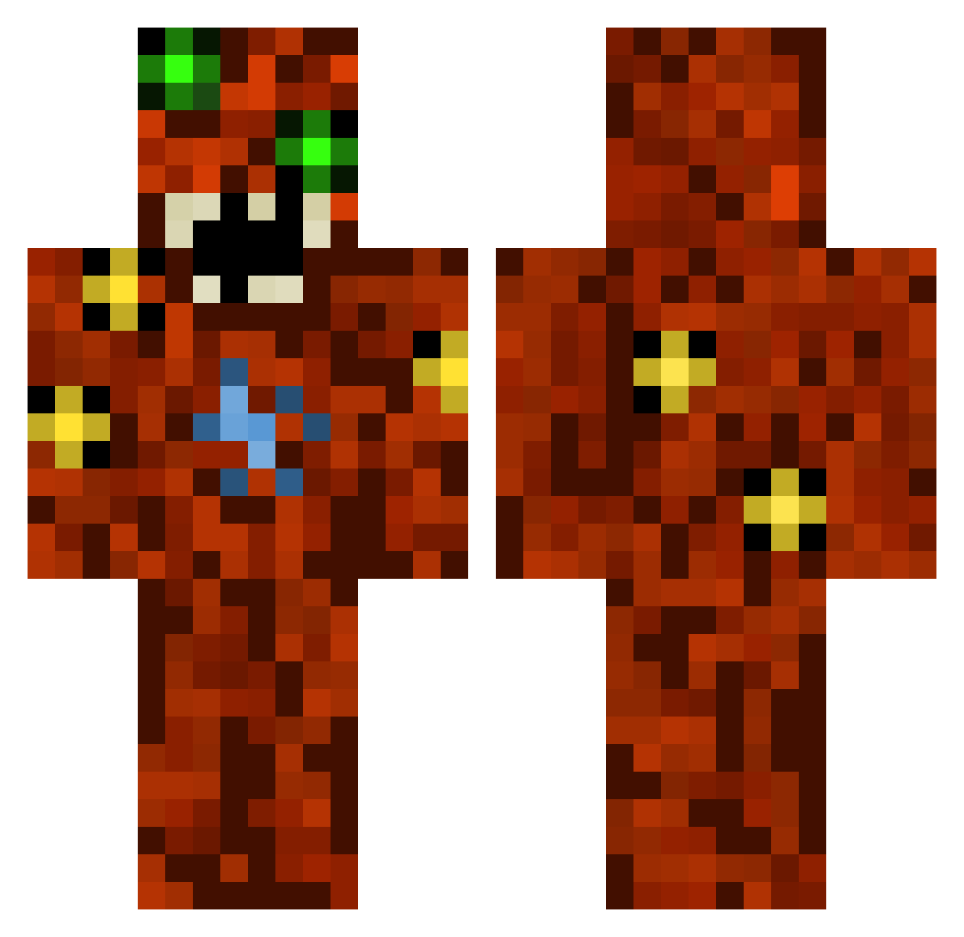 Hot_Stud Minecraft skin, front and back view