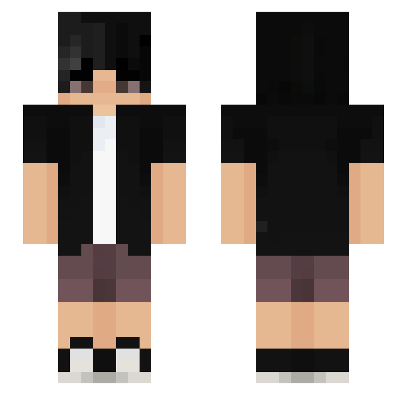 ZenithKitsuneTTV Minecraft skin, front and back view