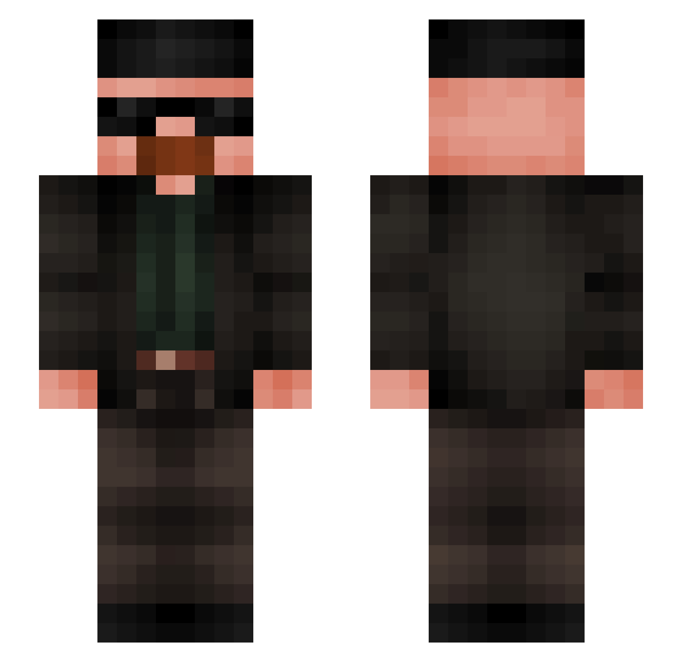 SplexhGameZz Minecraft skin, front and back view