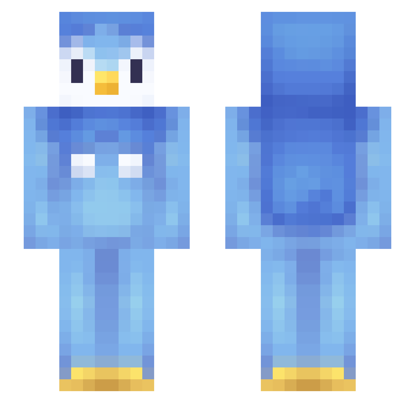 leachyyy Minecraft skin, front and back view