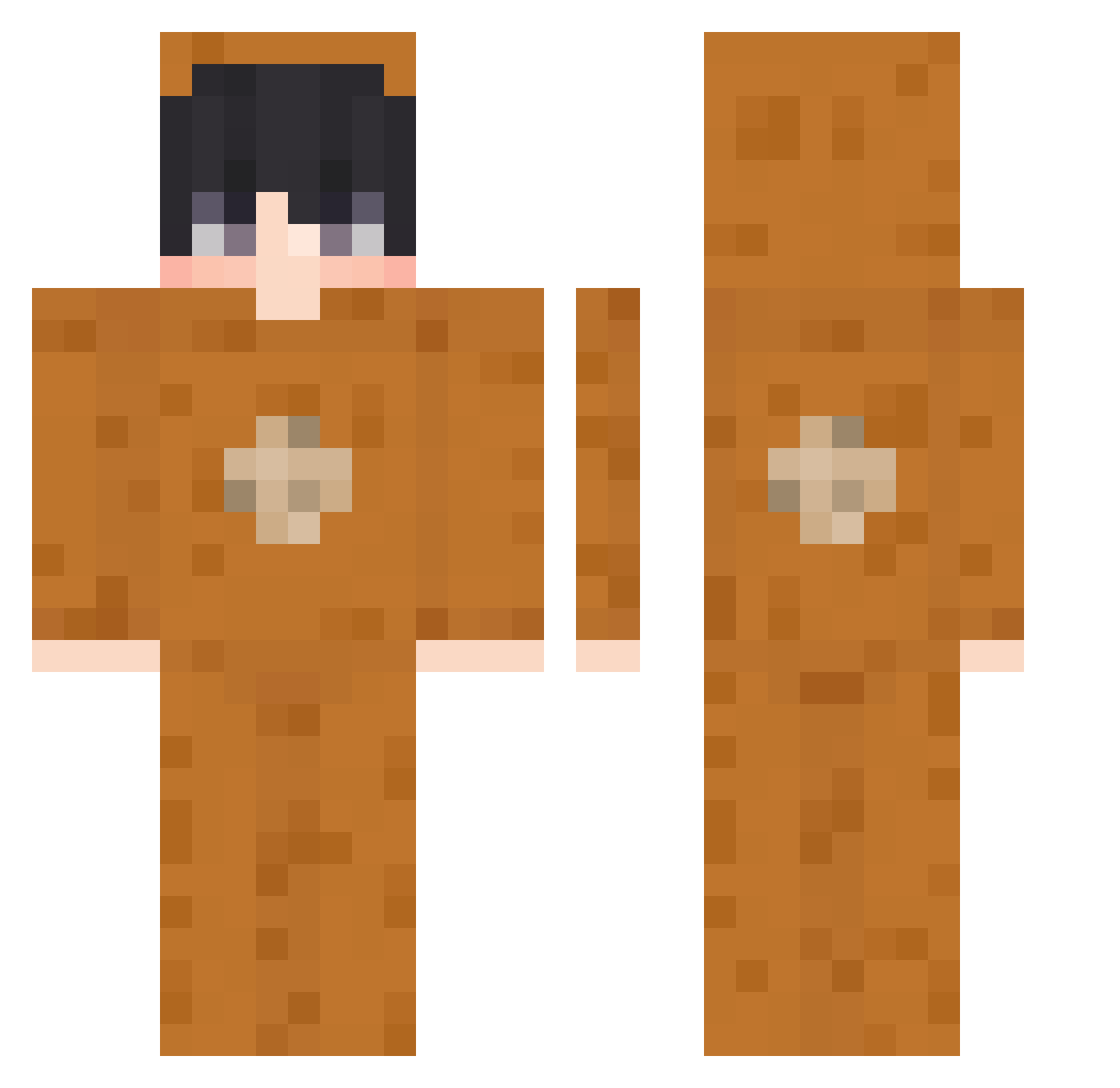 Xilifox66 Minecraft skin, front and back view