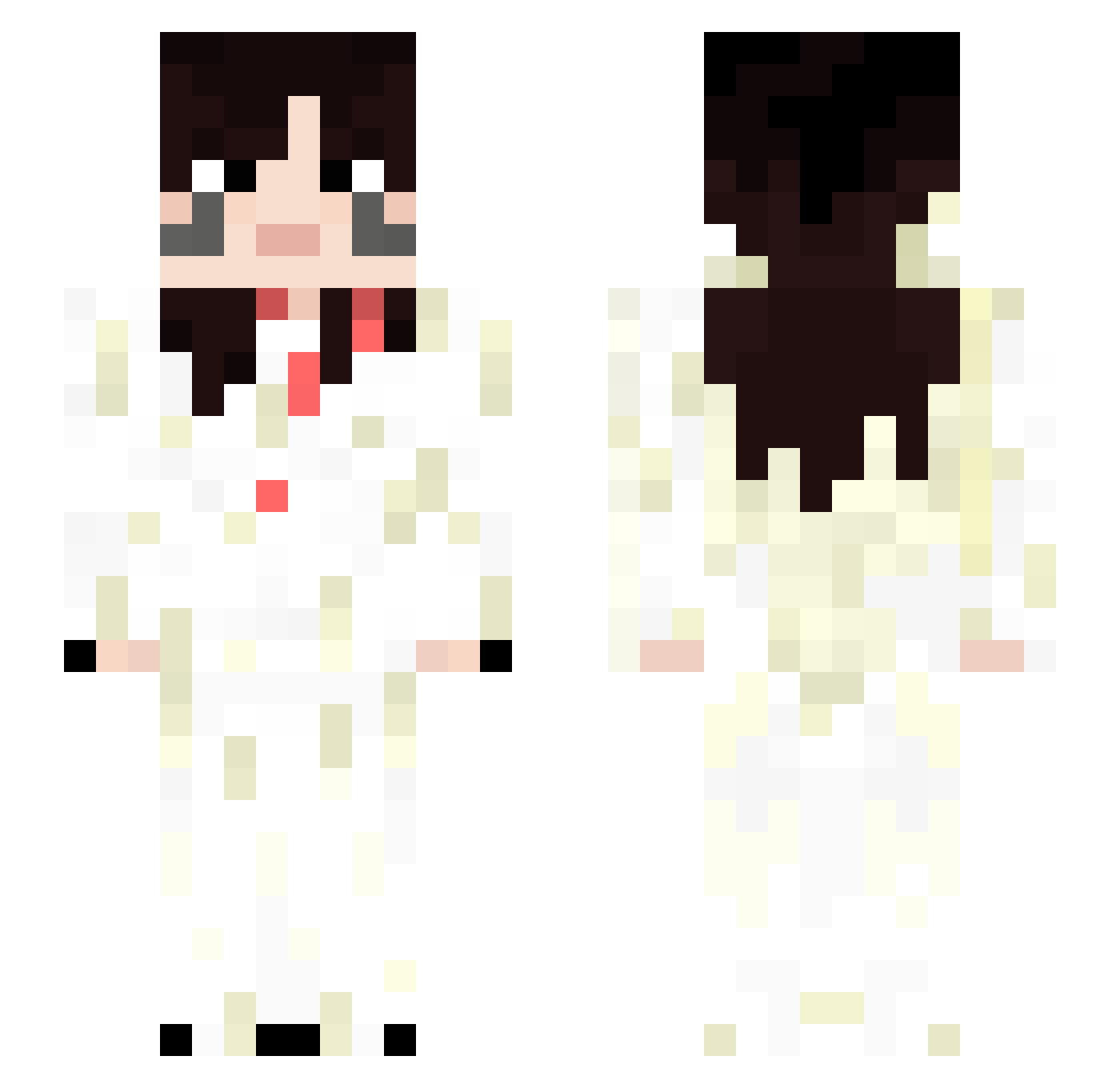 grayadnap Minecraft skin, front and back view