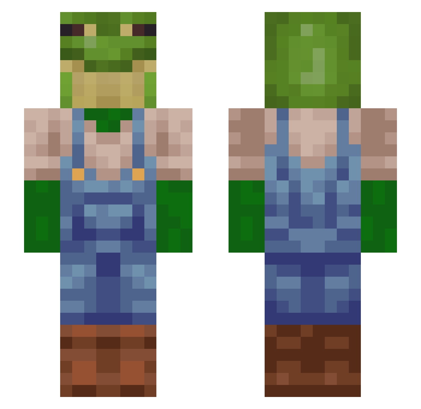 looneyloon Minecraft skin, front and back view