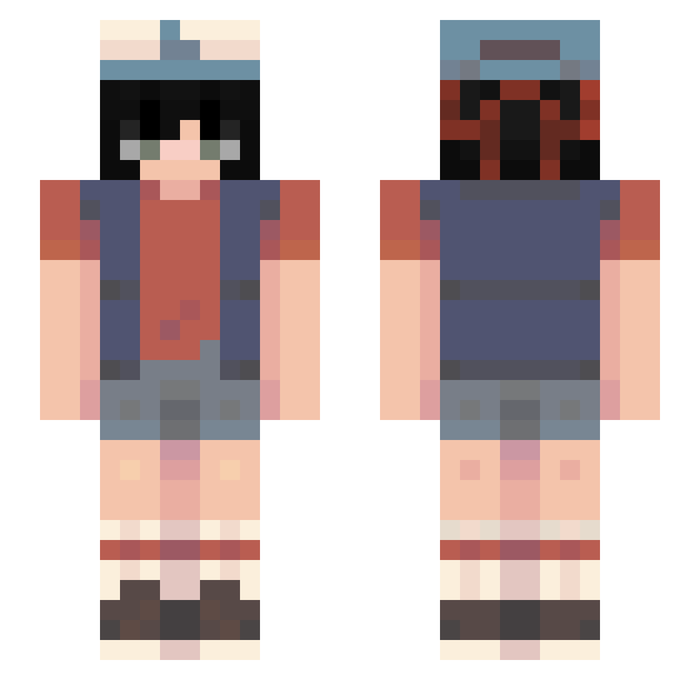 _fynng Minecraft skin, front and back view