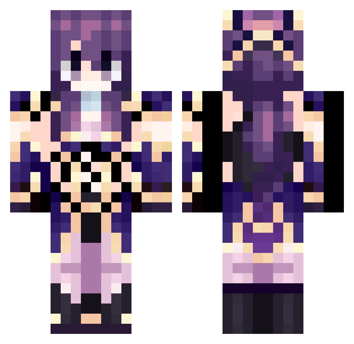 CortezRic Minecraft skin, front and back view