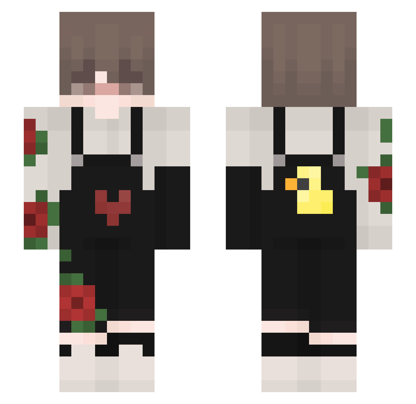 zBarissStrafe Minecraft skin, front and back view
