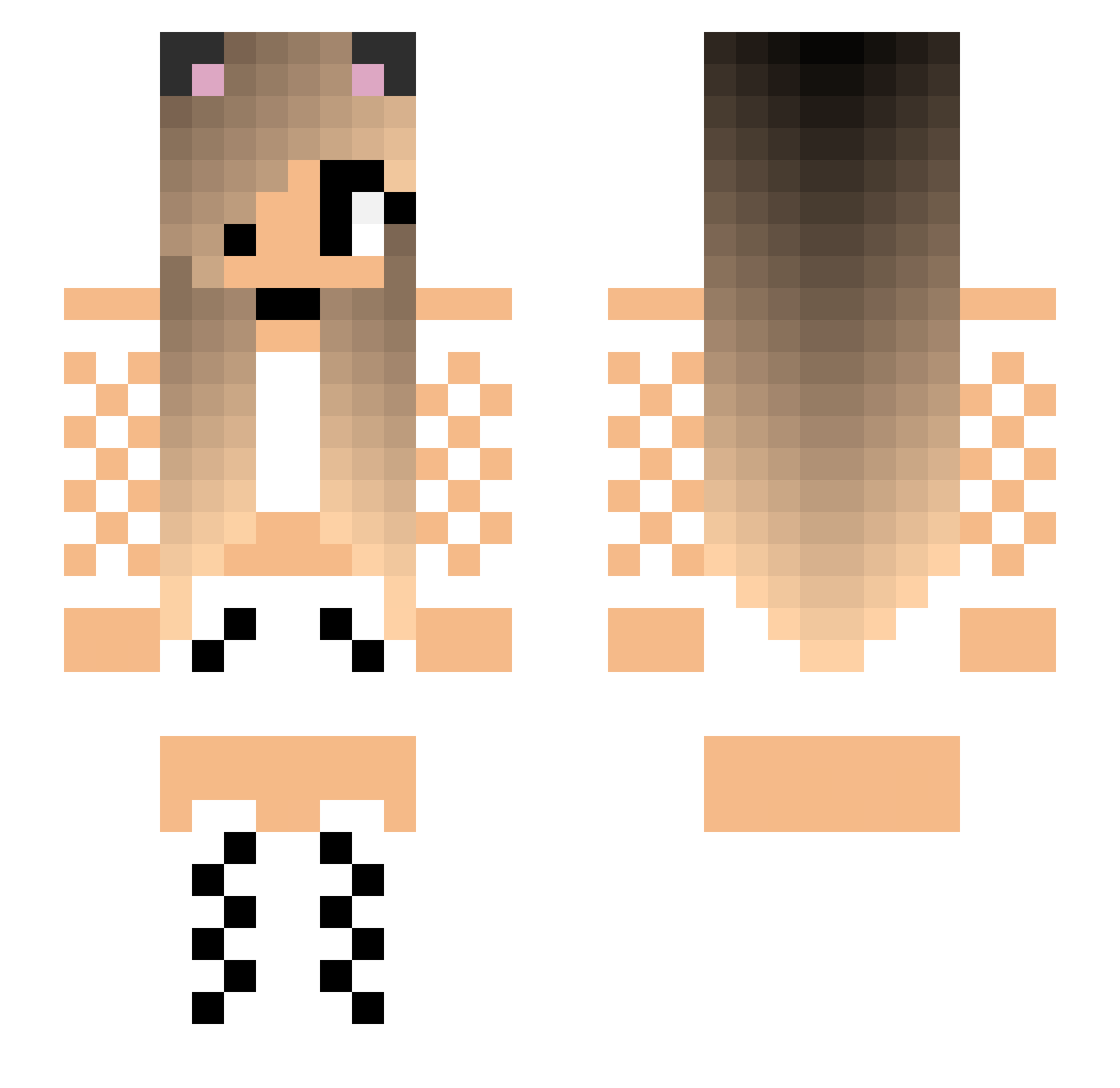 SkyyGaming_ Minecraft skin, front and back view
