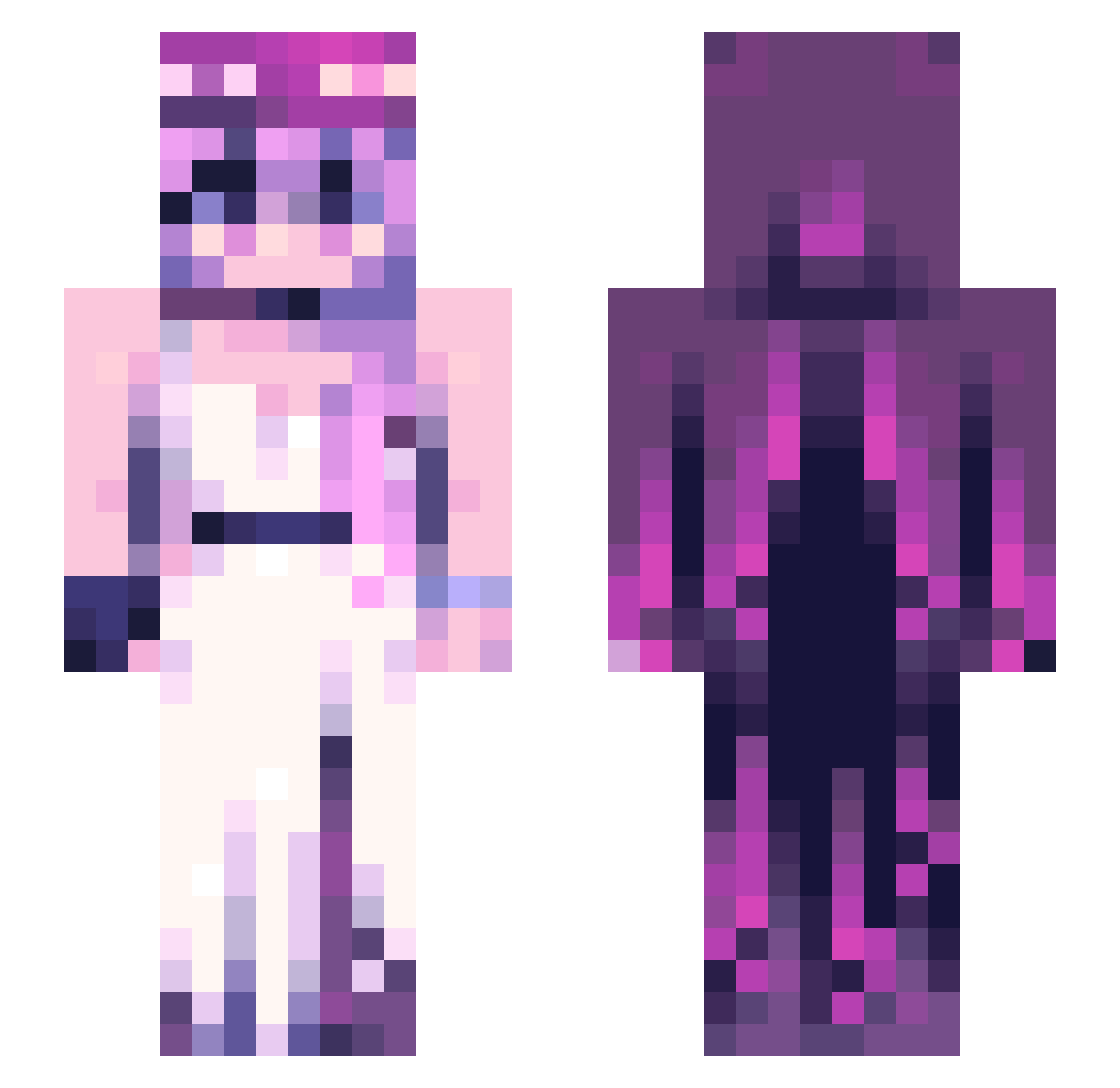Jazz_Reaper Minecraft skin, front and back view