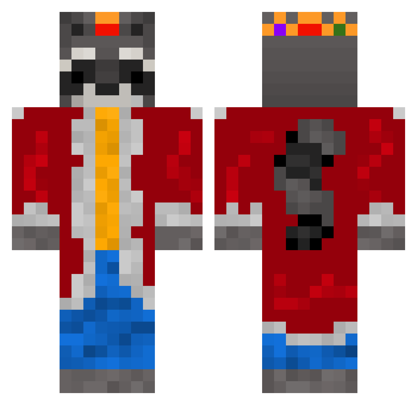 SirFreaky_ Minecraft skin, front and back view