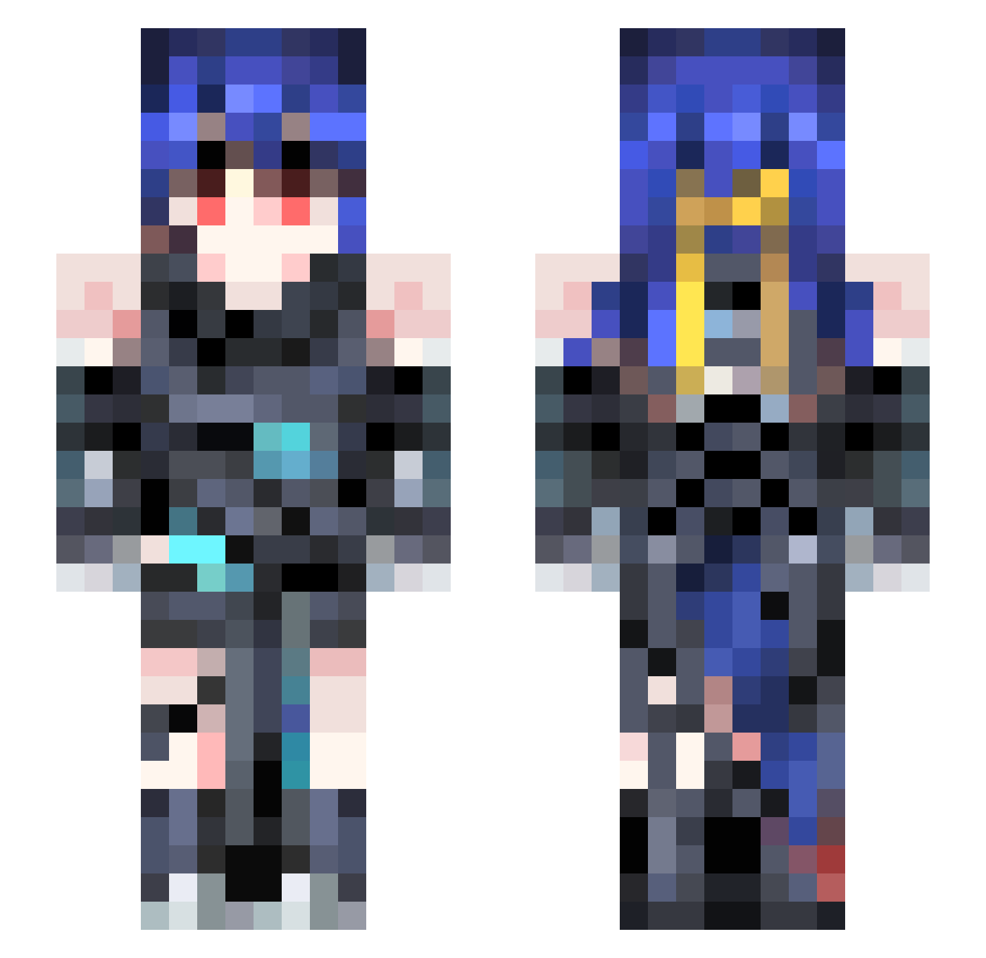 Rem4Ever0 Minecraft skin, front and back view