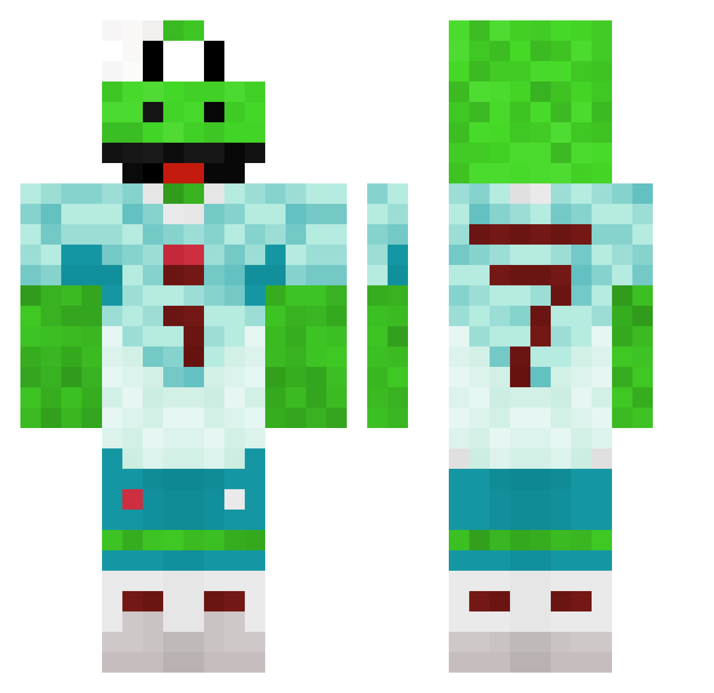 S1rYoshi Minecraft skin, front and back view