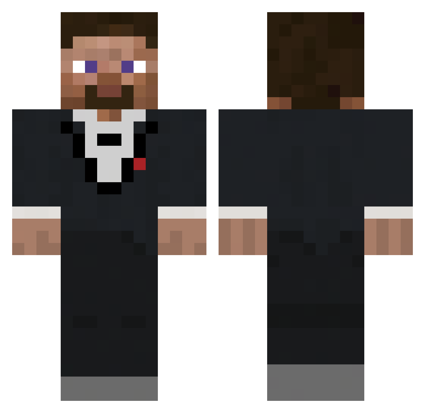 Spryciarz2012 Minecraft skin, front and back view