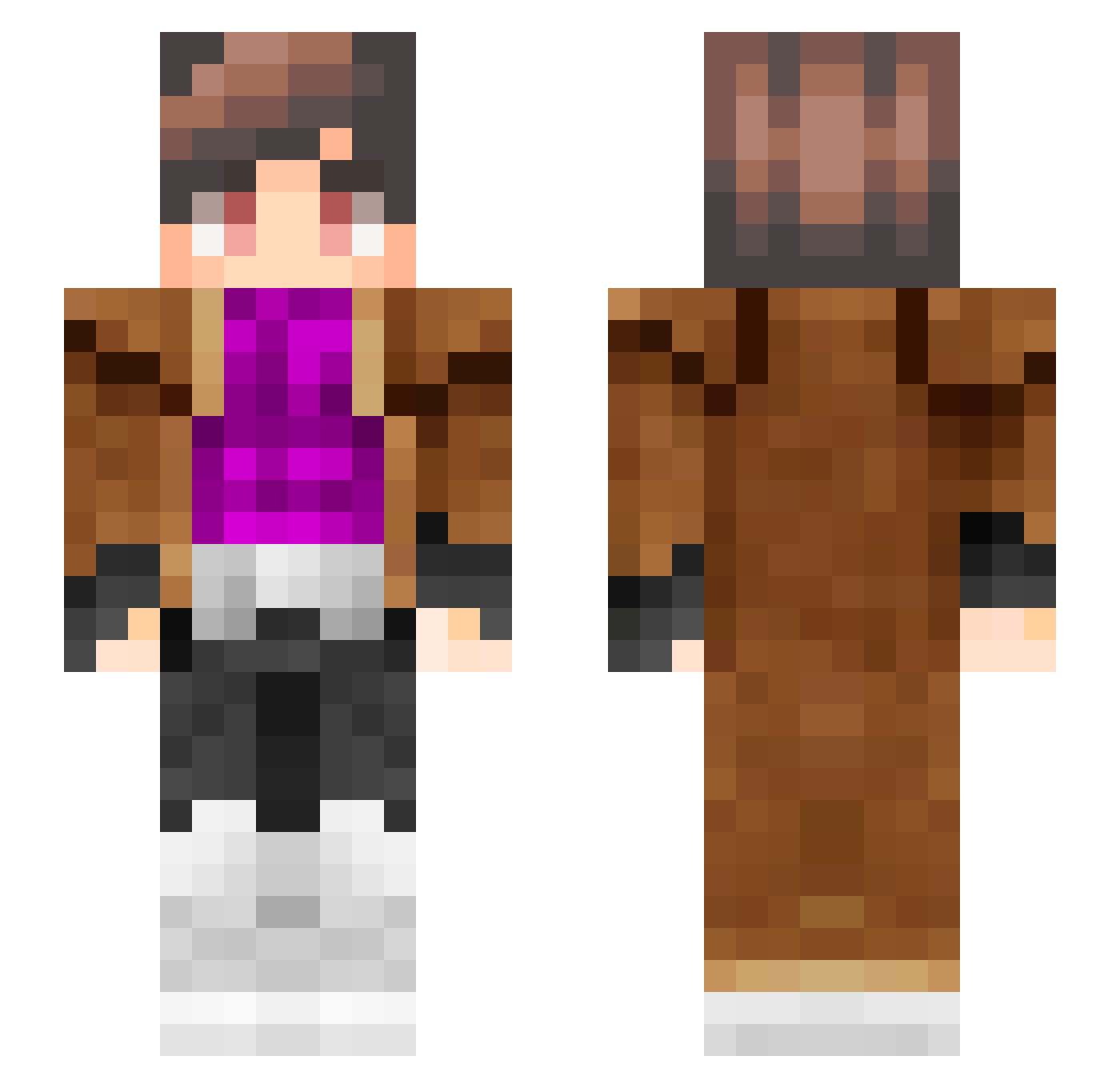 Lazule Minecraft skin, front and back view