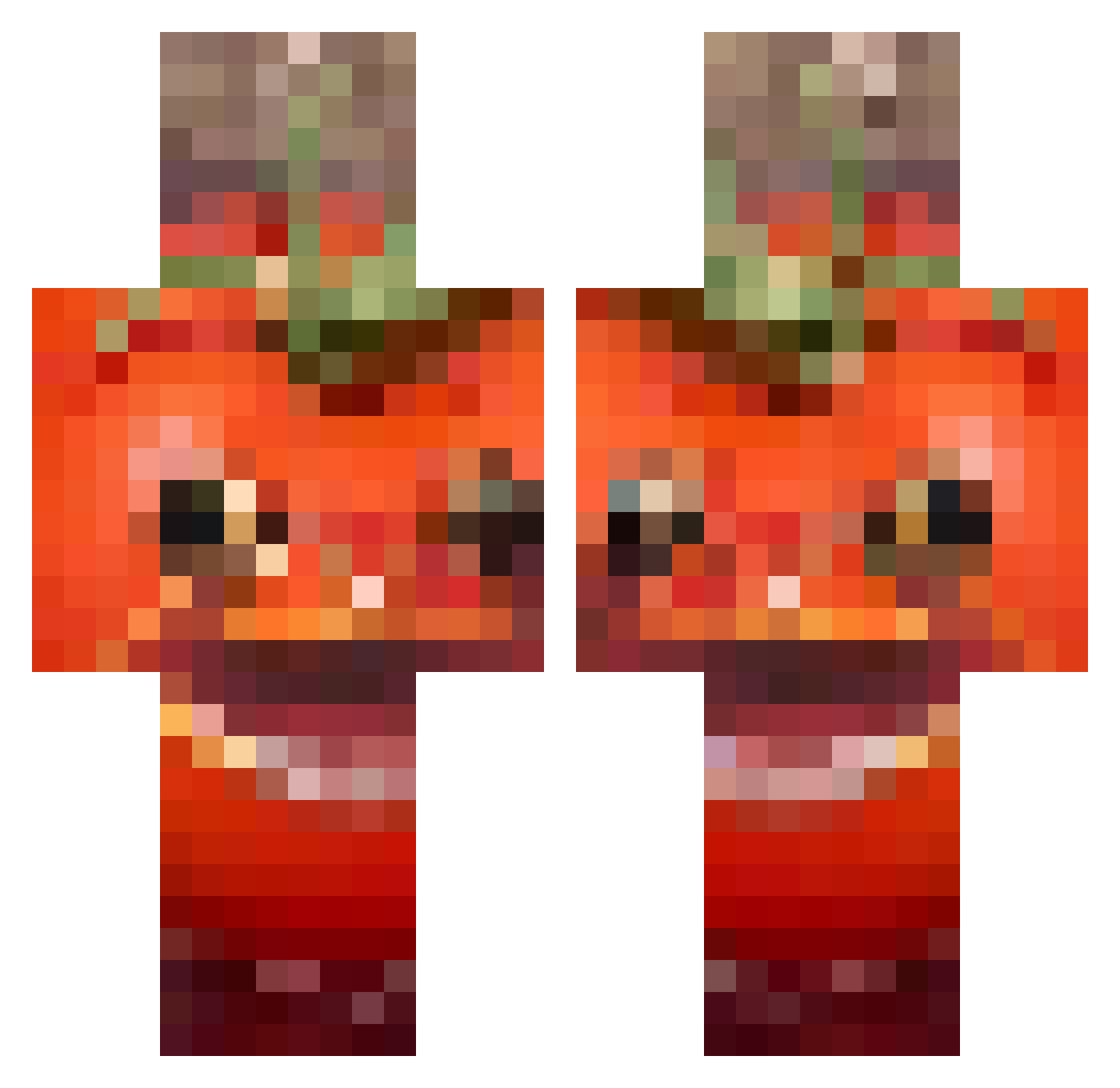P0mid0r Minecraft skin, front and back view