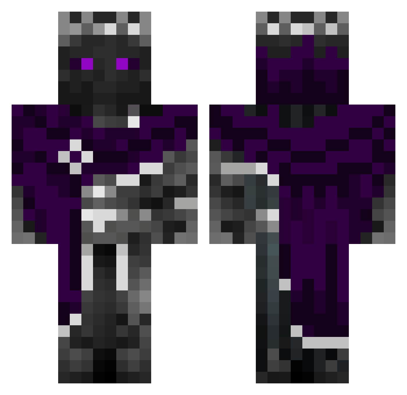 Dire_Straits_ Minecraft skin, front and back view