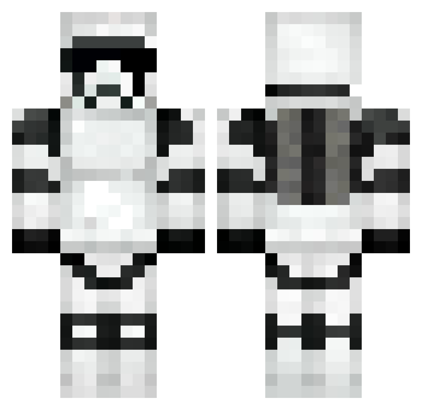 VoltyVoltVolt Minecraft skin, front and back view