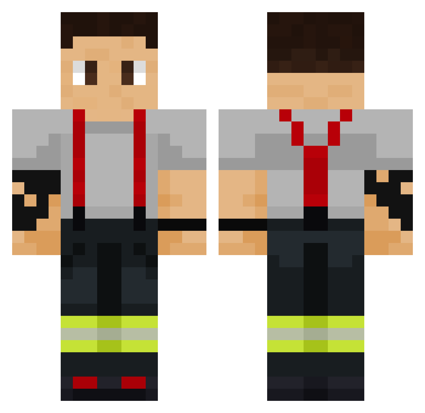 Zentisuuu Minecraft skin, front and back view