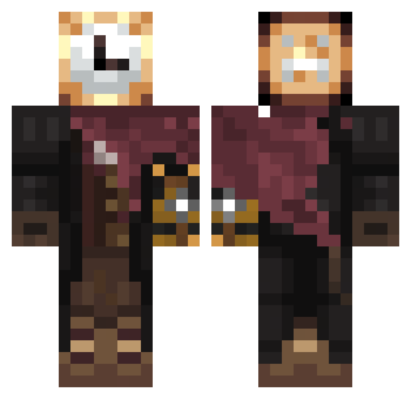 UniqueName_ Minecraft skin, front and back view