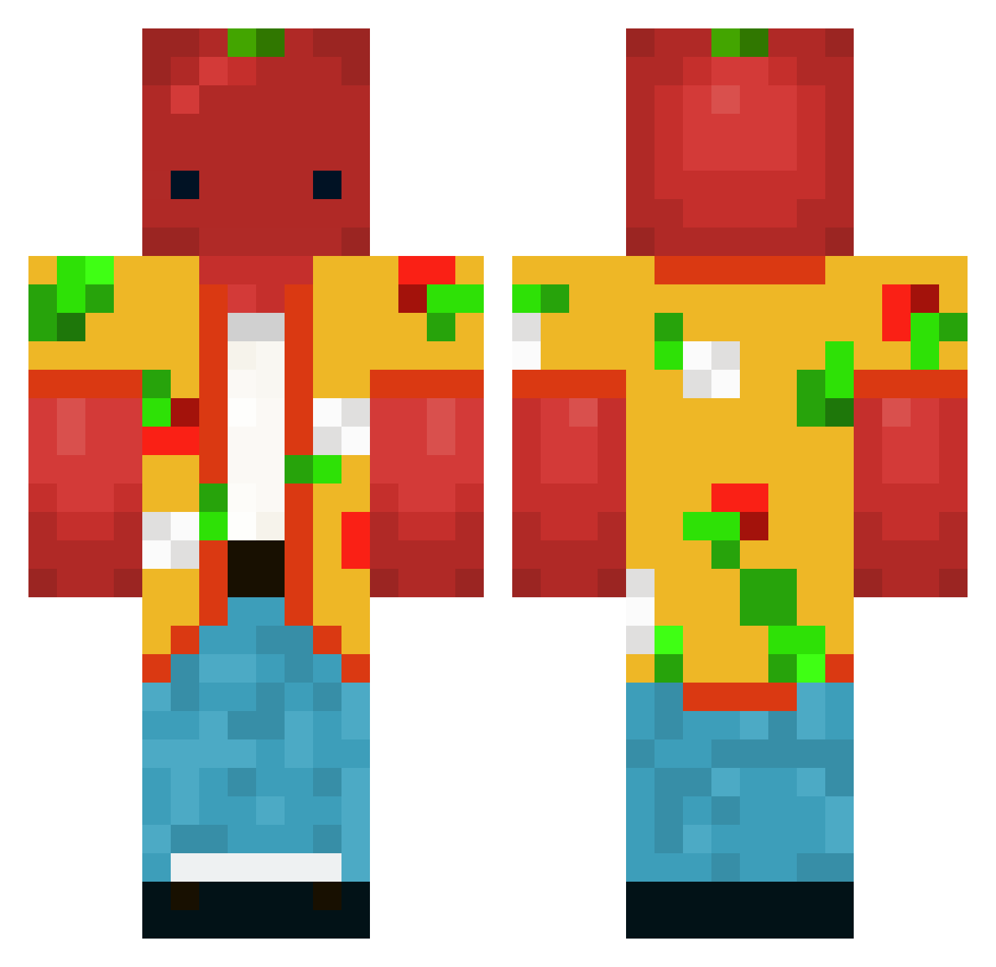 keepingitspicy Minecraft skin, front and back view