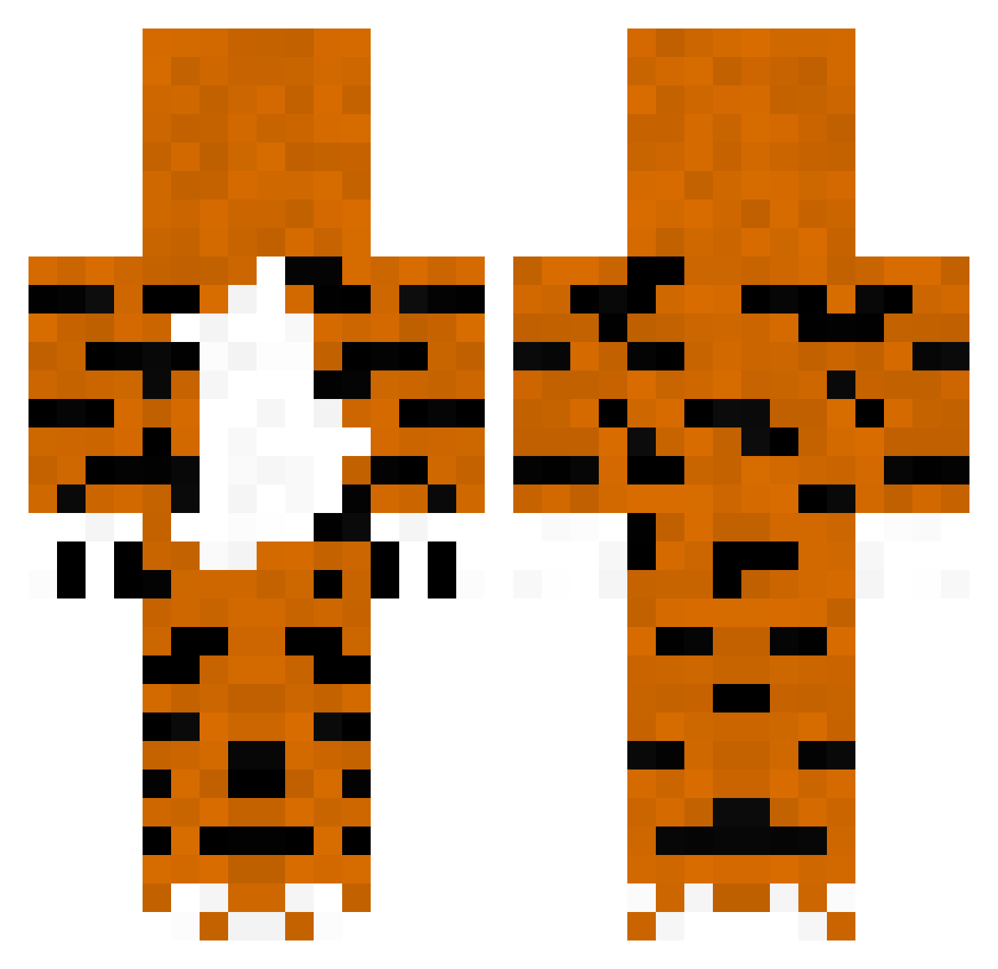 lavy Minecraft skin, front and back view