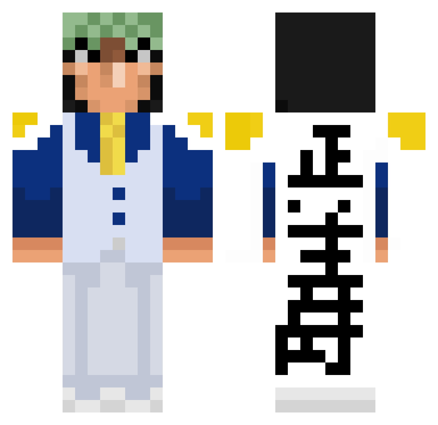 Borrislav Minecraft skin, front and back view