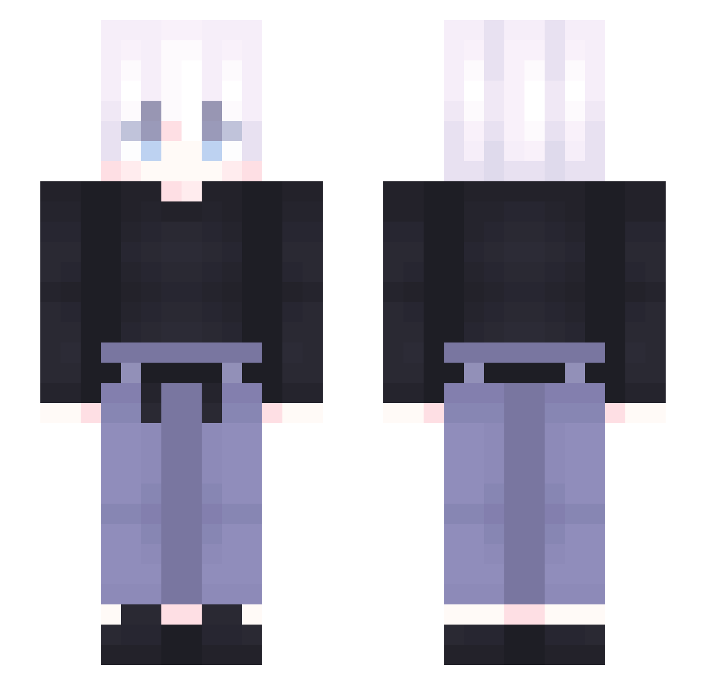 DedTheDemon Minecraft skin, front and back view