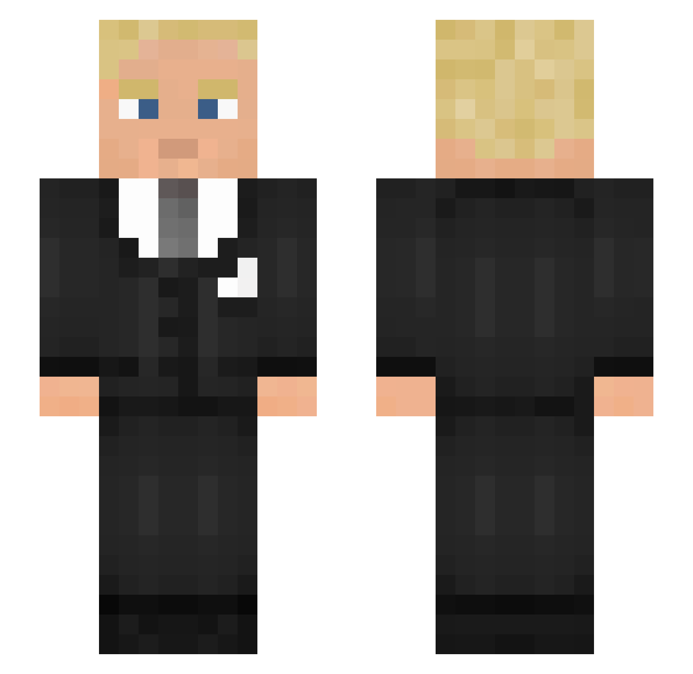 Prathboom Minecraft skin, front and back view