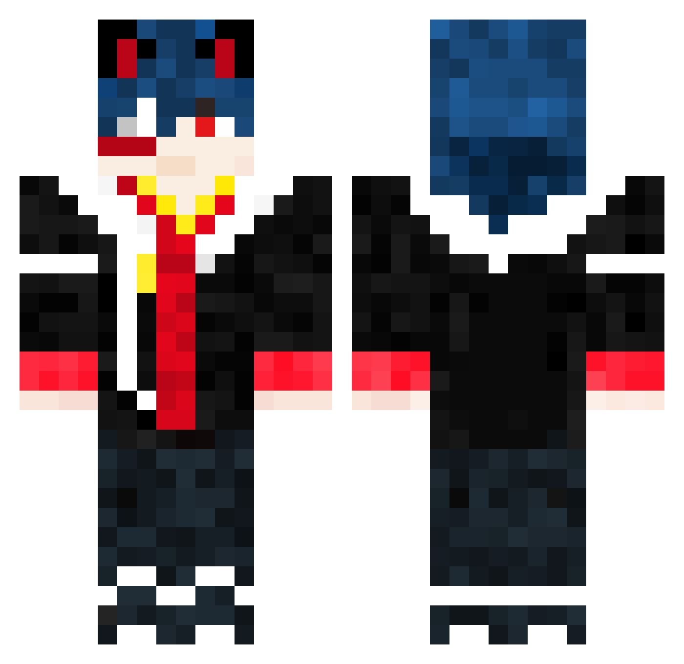 Xolor69 Minecraft skin, front and back view