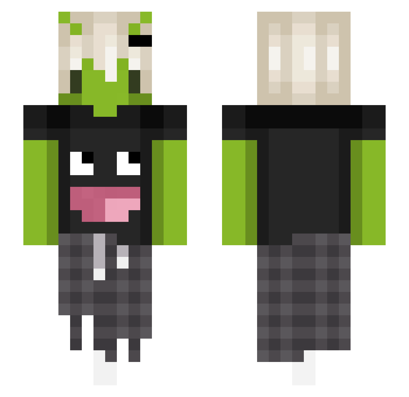 sqcrifiucws Minecraft skin, front and back view