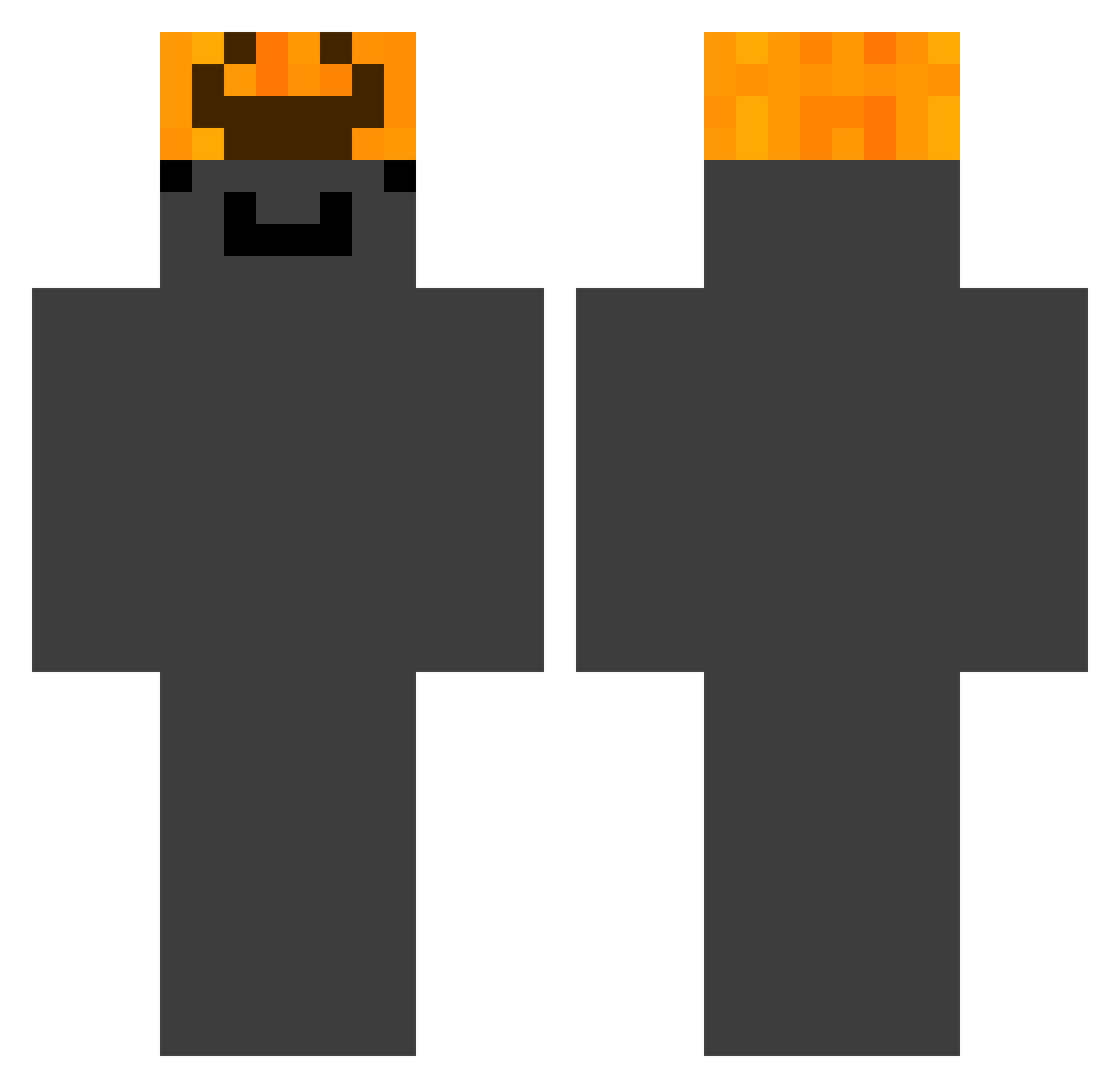 Munkerlich Minecraft skin, front and back view