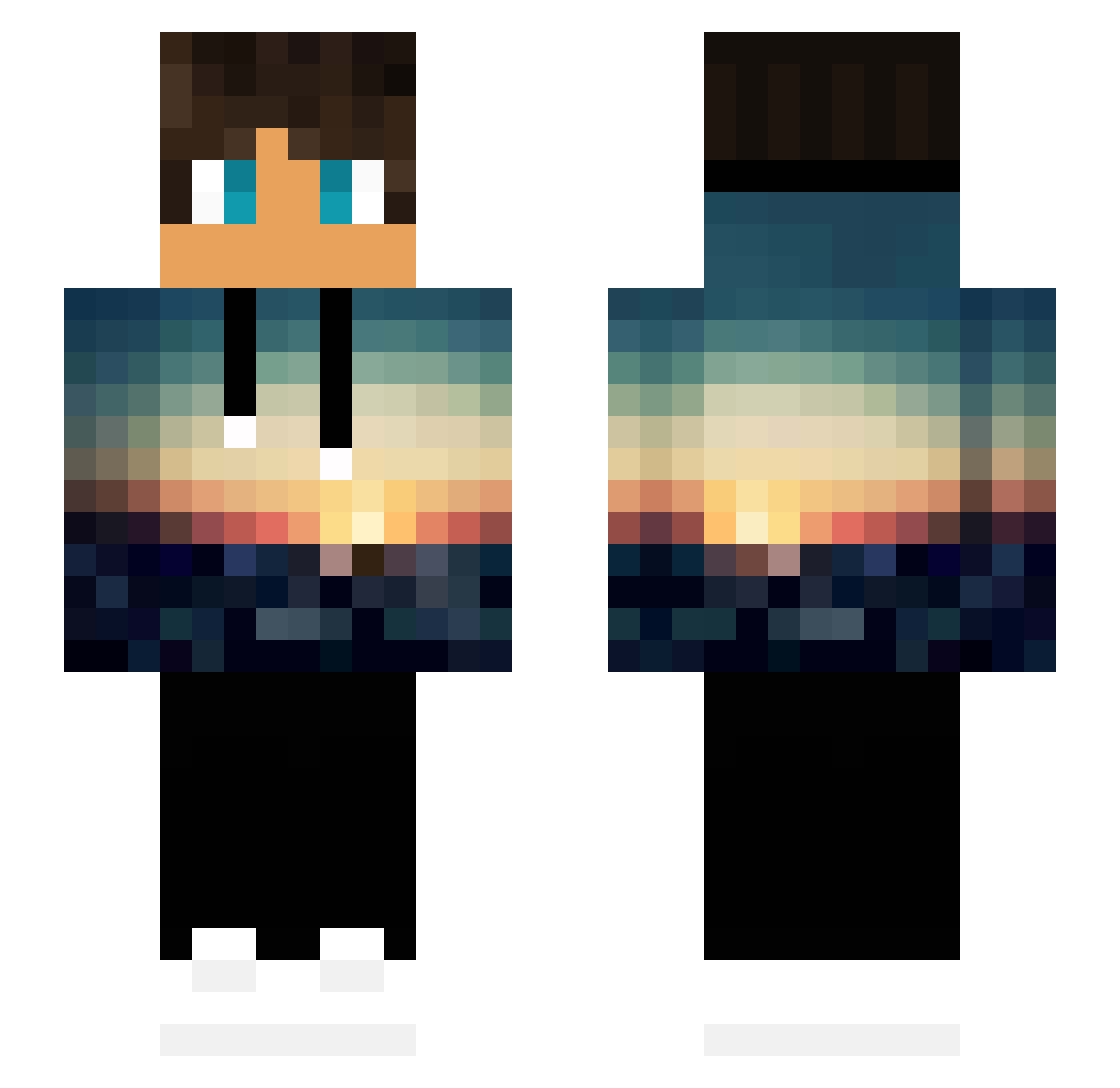 Nostail_ Minecraft skin, front and back view