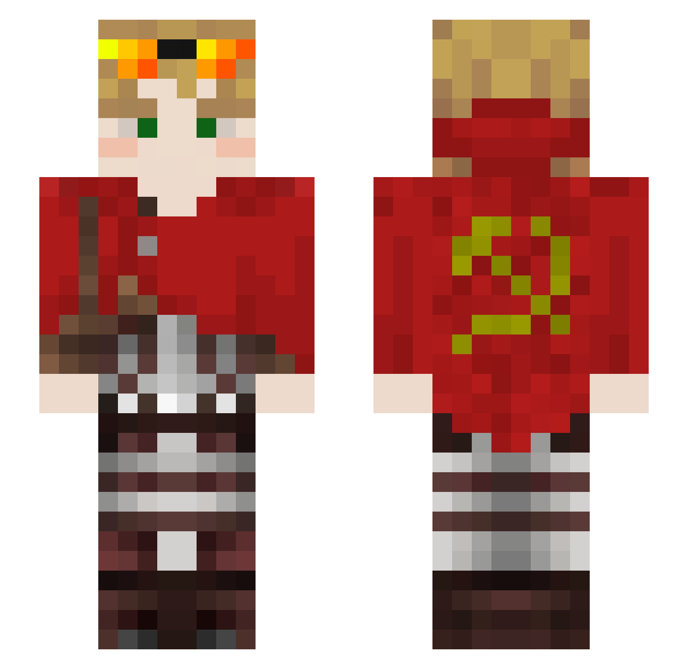 ErwinTheLudwig Minecraft skin, front and back view