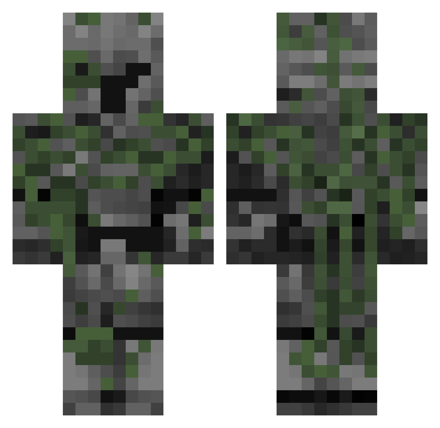 pirie_ Minecraft skin, front and back view