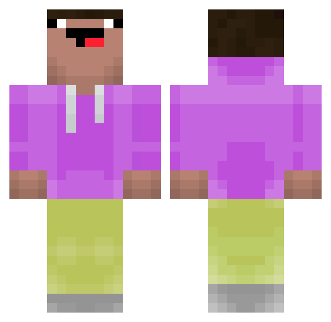 sisia2023 Minecraft skin, front and back view
