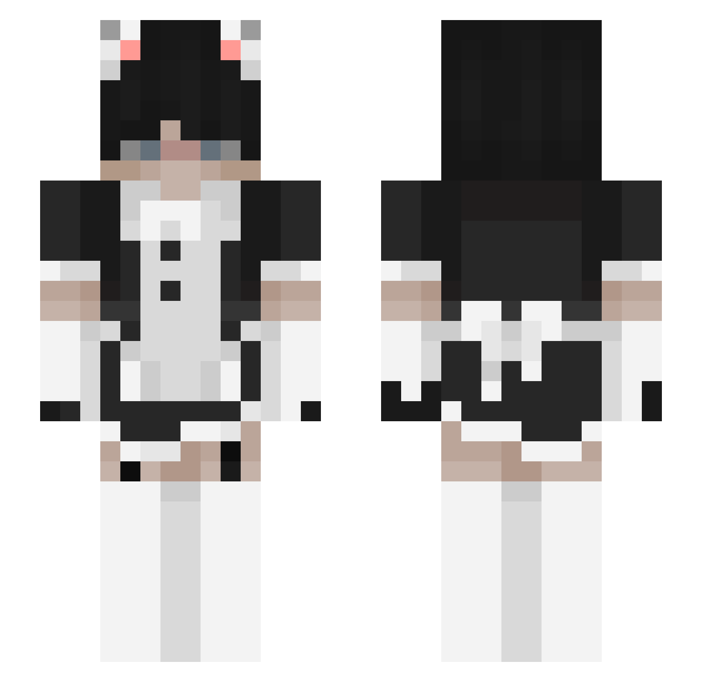 zuka74 Minecraft skin, front and back view