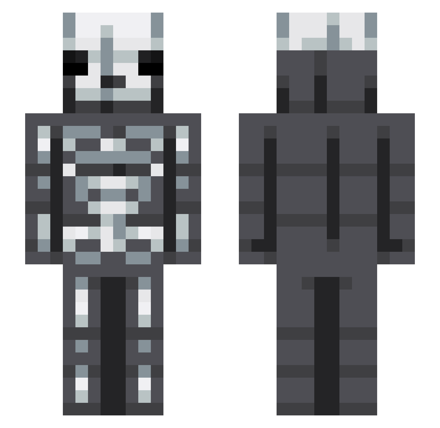 Supurbiskit Minecraft skin, front and back view
